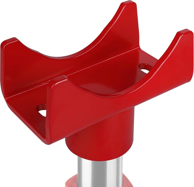 LVACODV Bottle Jack Adapters, Axle Saddle for 2", 3", 4" Round & 2" Square Tube, Bottle Jack Extension for RV Trailer, Within 1.5" Lifting Platform, Garage, Farm & Ranch (Red) - Image 1